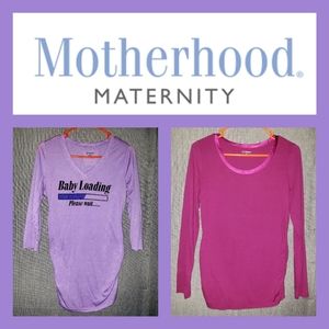 2 Motherhood maternity tops